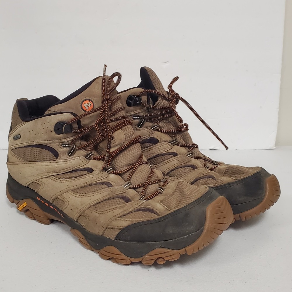 Merrell Mens Moab 3 Outdoor Hiking Shoes Size 15‎ Brown Ankle Height Vibram Vent